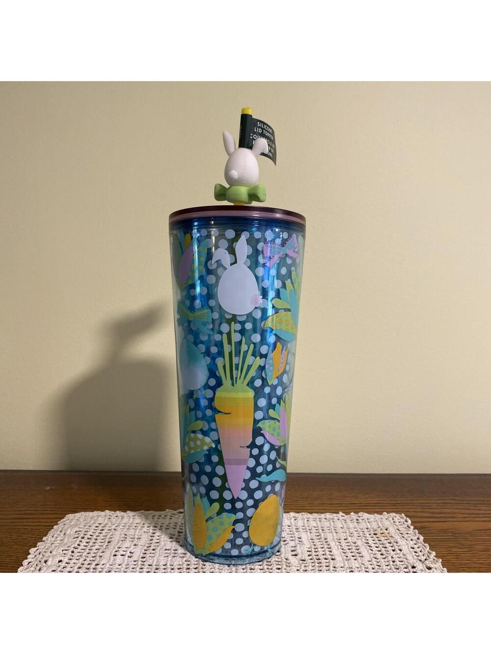 2025 Spring Starbucks Easter 24 oz Tumbler with Silicone Bunny Stopper NEW w Tag